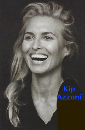 Smiling woman with long hair, monochrome portrait.